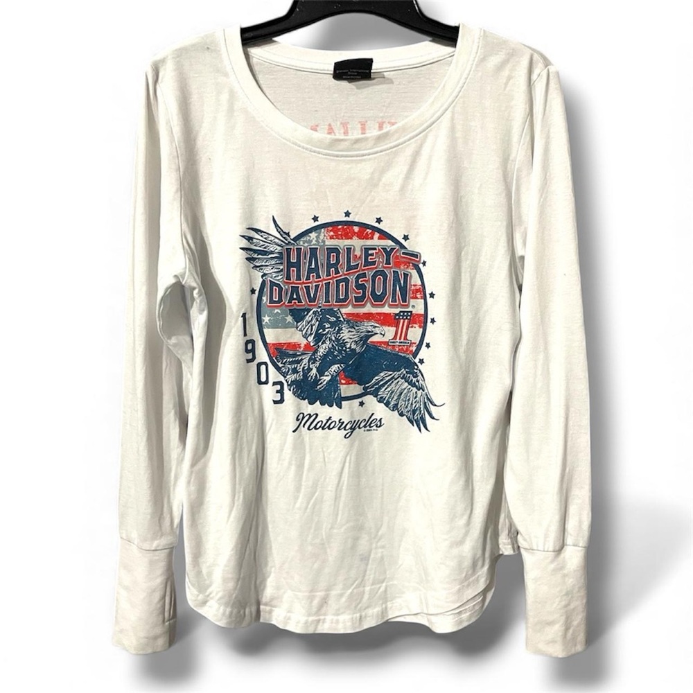 Harley-Davidson Women’s Long Sleeve Shirt – White – Size Small